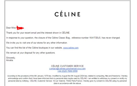 celine order rejected|Celine Customer Service .